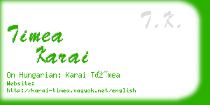 timea karai business card